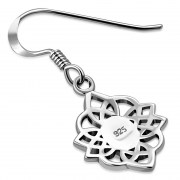 Mother of Pearl Celtic Knot Silver Earrings - e397